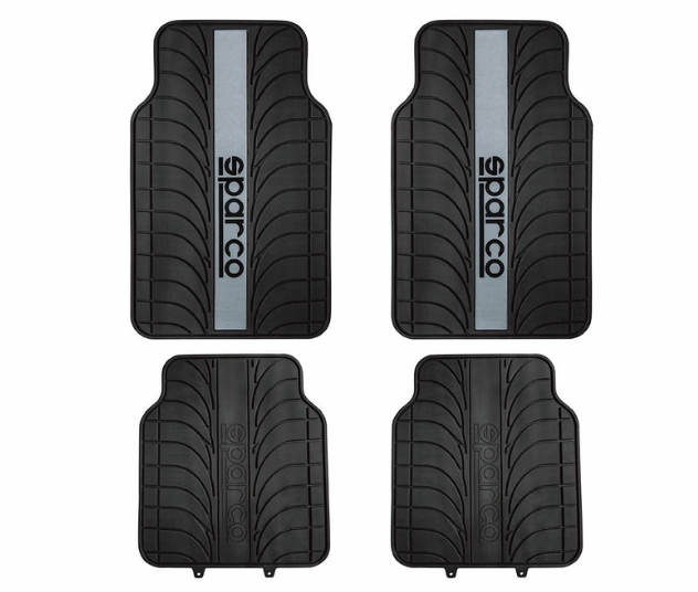 Sparco Car Mats Set Of 4pcs Universal And Quick Installation SPC1913GR (Gray) Rubber And Durable
