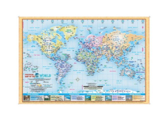 World Map (Big Map) Reference Material National Book Store