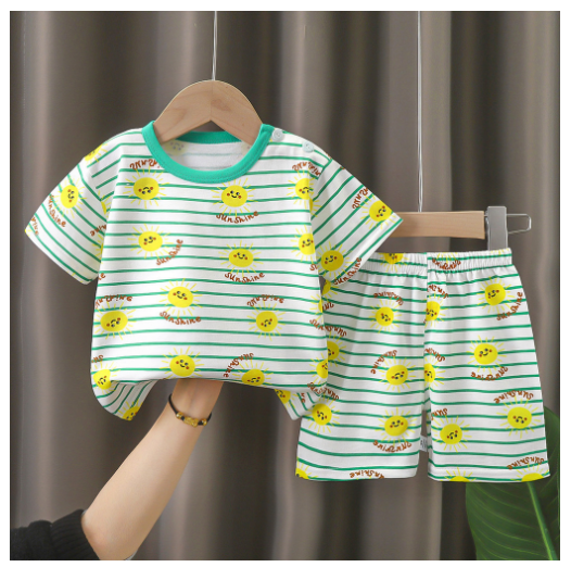 0-4Y For Boys Baby & Kids Sleeveless Shorts Set Pure Cotton Sando For Summer Kids D3