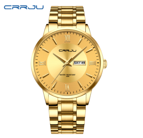 CRRJU Original Men's Watch Stainless Steel Business Simple Dial Casual Sports Quartz Waterproof 2175 XS 02