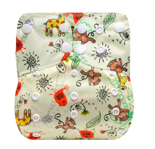 Ready Stocks Waterproof Reusable Digital Printed One Size Pocket Cloth Diaper S8