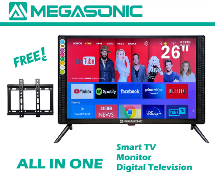 MEGASONIC M97-28D 26 inch Screen SMART TV AND DIGITAL TV ALL IN ONE