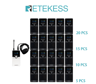 Retekess TT116 Tour Guide system Portable Wireless Receiver Simultaneous System for Translation Meeting Pilgrim Travel