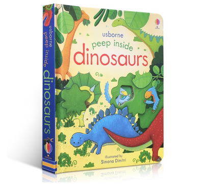 Usborne Peep Inside Dinosaurs Children's Board Books Educational 3D Flap Picture Books for Kids Baby