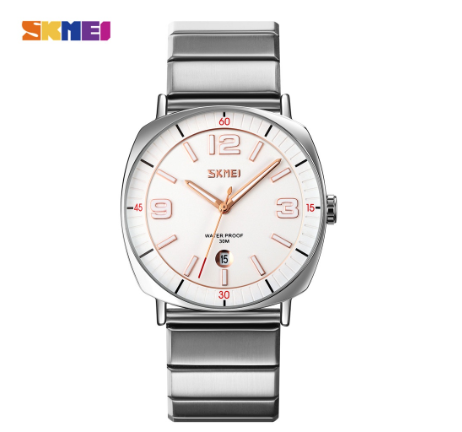 Skmei Luminous Function Quartz Wristwatch Mens Luxury Stainless Steel Strap 3Bar Waterproof Date Time Watches 9280 M1