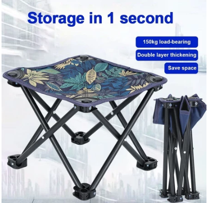Outdoor Stool Multifunctional Folding Chair for Ideal for Camping, Beach, and Fishing Adventures