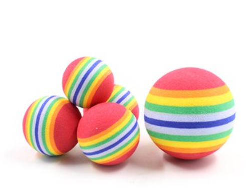 Pet Cat Dog Rainbow ball soft eva 80312 medium size
