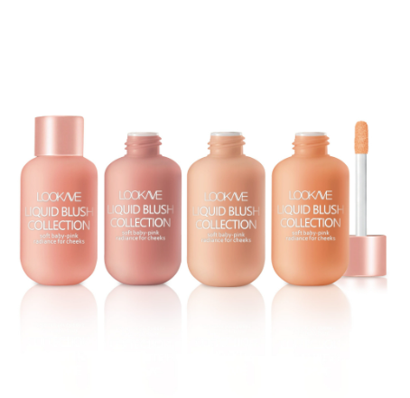 Lamuseland Small Baby Bottle Liquid Blusher Multifunctional Lip Cheek Moisturizing Brightening Blush Powder 12g 1 Pc