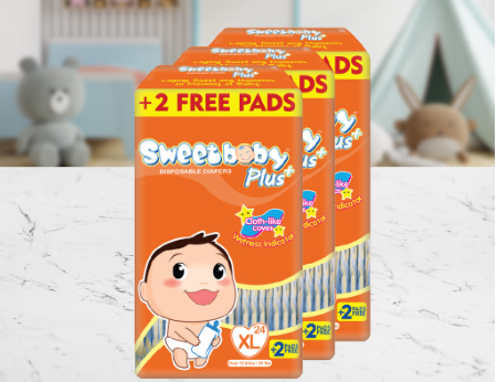 SWEETBABY PLUS - BIG PACK XL 24+2 x 3 PACKS