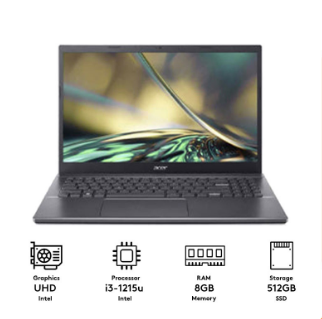 Acer Aspire 5 A514-55-302J 14" FHD i3-1215u 8GB DDR4 512GB SSD Intel UHD Win 11 Laptop Tigerlily Red