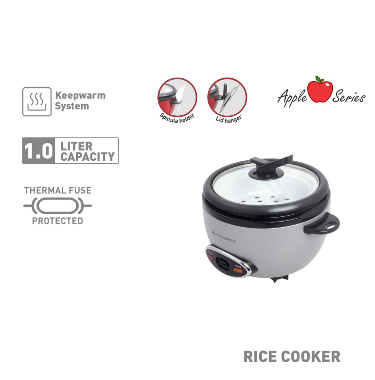Hanabishi Rice Cooker HRC10BRC Apple Series 1L 5 cups