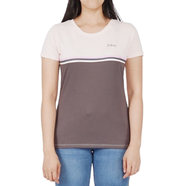 Bobson Ladies Basic Round Neck Tees for Women Trendy Fashion Regular Fit 143719-U (Pavement)