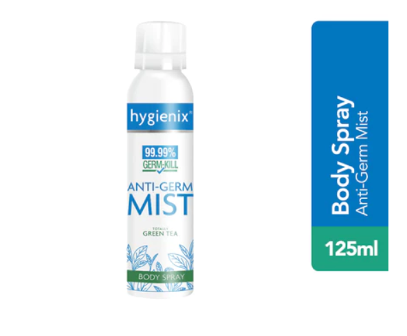 Hygienix Anti-Germ Mist Body Spray in Green Tea scent 125mL