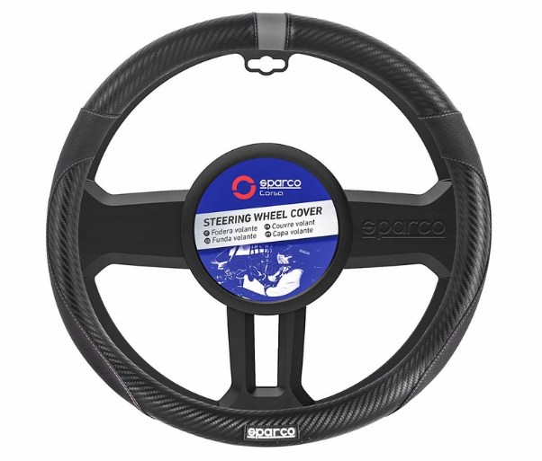 Sparco Corsa Steering Wheel Cover SPS123 (Black With Gray)