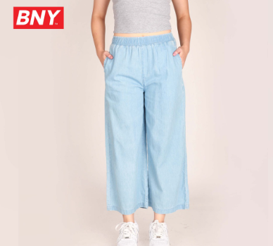 BNY LADIES' WIDELEG CHAMBRAY LT WASH 256