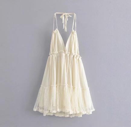 V-neck Backless Sling Dress