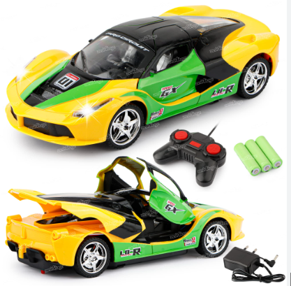 Rechargeable Remote Control Racing Sports Car with Open-Able Doors & Light Perfect Gift for Kids