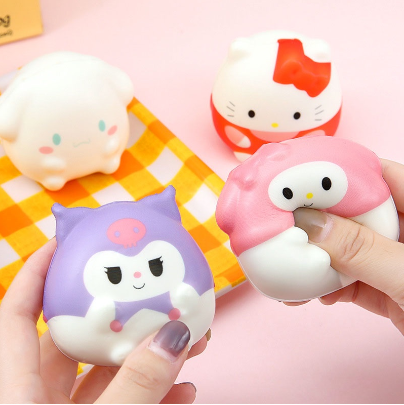 Cartoon Cinnamoroll Squishy Toys Fidget Toy Anti Anxiety Sanrio Decompression Toy Squeeze Ball