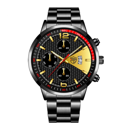 Original Luxury Fashion Waterproof Luxury Stainless Steel Men Quartz Calendar Luminous Watch 007