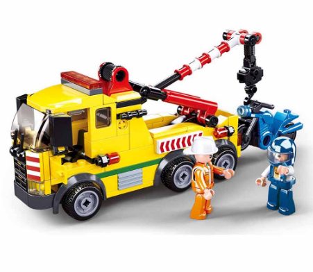 Sluban Building Block Toys Model Bricks Truck B0877 Moblie Crane 205PCS Compatbile With Leading Brands Construction Kits