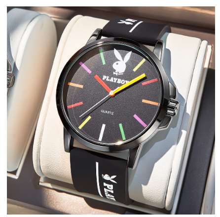Playboy Watch For Men Waterproof Luminous Band Silicone Strap Simple Style Dial Fashion Trendy Men's Watch
