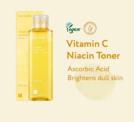 Face Republic Vita Glow Niacin Toner 160mL [Dull Skin, Brightening / Niacinamide 5%] Vegan