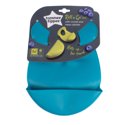 Tommee Tippee Roll N Go Bib - Teal/Green (7m+)