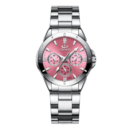 CHENXI Fashion Women's Watches CX-019A Silver Full Steel Analog Waterproof Quartz Wristwatches F1