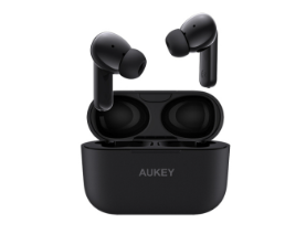 Aukey EP-M1NC Wireless Earphones TWS Bluetooth earbud BT5.2 Dual-mic ANC Active Noise Cancellation & 10mm Dynamic Bass