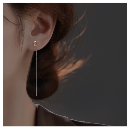 26 Initial 925 Silver Ear Cord Earrings Fashion Women Personalized English Letter Silver Ear Stud Ear Cord E