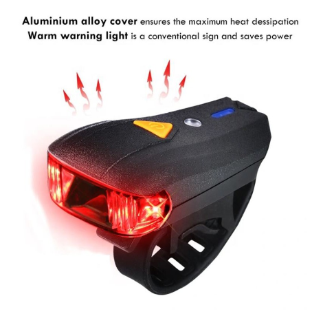 5-Mode Bicycle Front Light Lamp USB Rechargeable