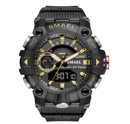 Smael 8040 Fashion Men's Sports Watch Top Brand Quartz 5Bar Waterproof LED Digital Relogio Masculino M3