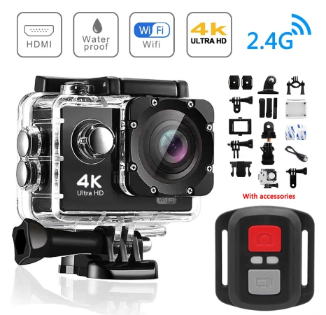 MORUI E-CAM S2R 4K Mini Ultra HD 1080P 12MP Action Sport Camera Waterproof Wi-Fi DVR Camcorder