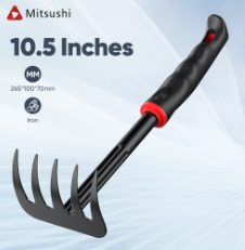 Mitsushi Loosen Soil Rake Garden Rake Hand Rake Farm Tool Grasping Raking