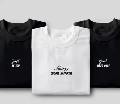 Tshirt Minimalist Design for Men Women Cotton Round Neck Shirt