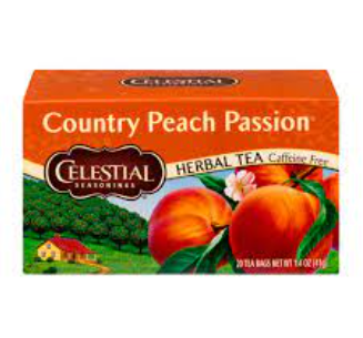 Celestial Seasonings Herbal Tea Country Peach Passion Flavor Caffeine Free 20 Bags
