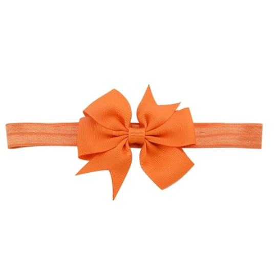 Cute Kids headband Kids Chiffon Bowknot Headbands Solid Color Hair Bows Hair Band Accessories H6