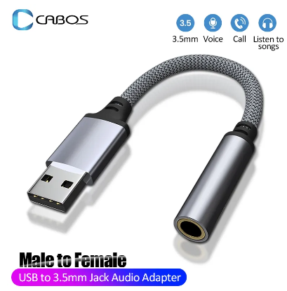 USB External Sound Card 3.5mm Jack Female Audio Adapter Headphone Micphone Sound Adapter for PC Laptop USB to 3.5mm Audio Cable