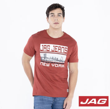 Jag Men's NYC Rugged Boxy Fit Graphic Tee 33SX2001