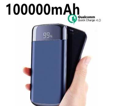 Power Bank Original 100000mAh Power Bank With 2 USB Output 2.1A Fast Charge