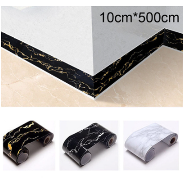 Self-Adhesive Baseboard/Waistline Border Antique Tile Wall Sticker/PVC  Baseboard Wall
