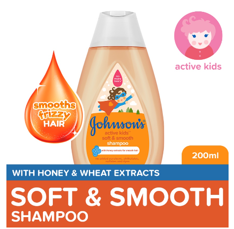 Johnson's Active Kids Soft & Smooth Baby Shampoo 200ml - Shampoo for Kids, For Kids Bath