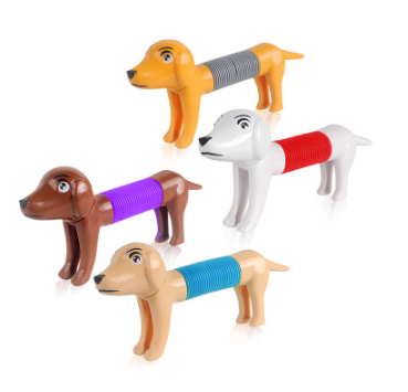 Fidget Pop Tubes Spring Dog Sensory Toys for Kids Body can Stretch different Poss Stress Relief Toys for Kids and Adults Office Toys