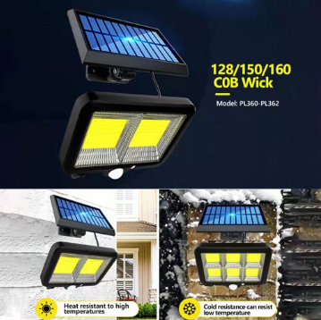 Split Type Solar Wall Light Outdoor Light COB Human Body Induction Light Garden Light Solar Street L