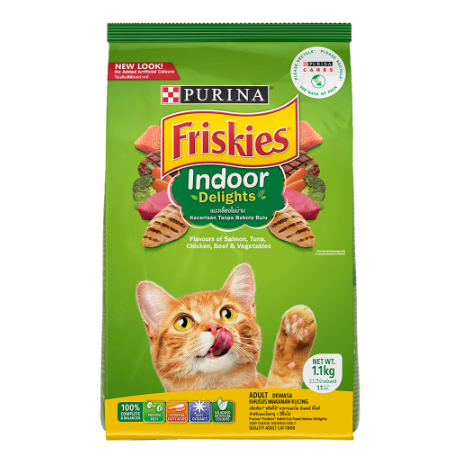 Purina Friskies Indoor Delights Adult Dry Cat Food  1.1Kg