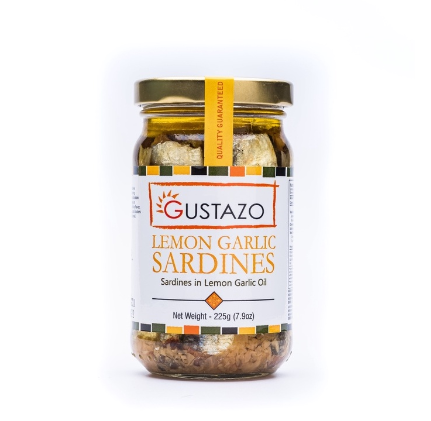 Gustazo Lemon Garlic Sardines 225g