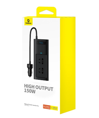 Baseus Smart Power Inverter 150W-500W with 220V AC Socket Output and 3.1A USB Output