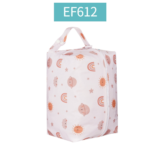Happyflute Baby Diaper Pads Reusable Waterproof Fashion Prints Wet  Dry Cloth Wet Bag Mums Storage Travel Nappy Bag 0021
