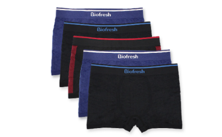 Biofresh Men's Antimicrobial Nylon Breathable Boxer Brief