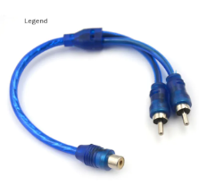 Legend 1 RCA Female To 2 Male Splitter Stereo Audio Y Adapter Cable Wire Connector